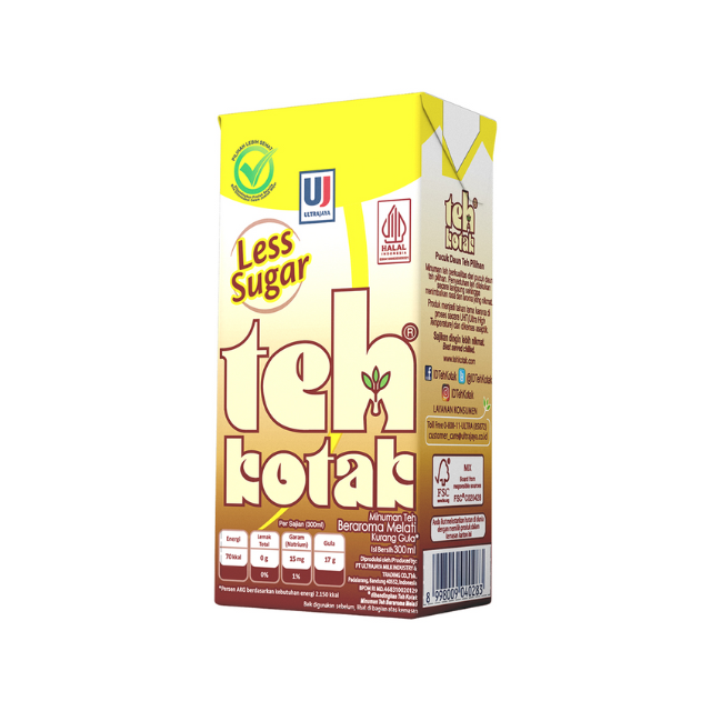 Teh Kotak Less Sugar 300ml