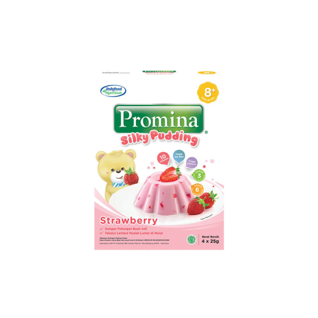 Promina Silky Pudding Strawberry 100g